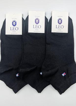 Шкарпетки чоловічі спортивні лео томмі чорний2 фото