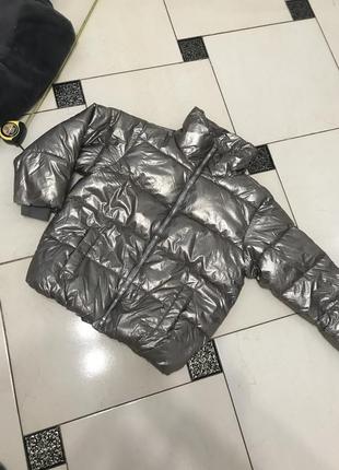 Куртка демисезонная теплая oversize 134-140 см