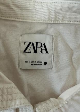 Джинсовая белая  куртка с бахромой zara6 фото