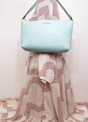 Изумительная брендовая сумка guess цвет бледный тиффани2 фото
