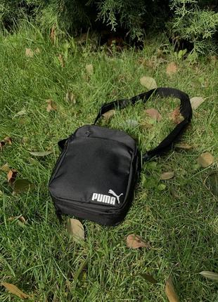 Сумка puma черная мужская сумка через плечо пума барсетка puma на плечо3 фото