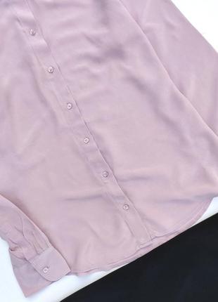 Uniqlo шовкова дуже красива пудрово рожева блуза3 фото