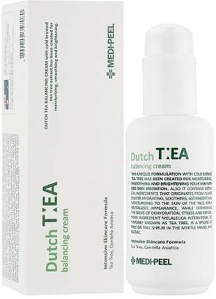 Крем для обличчя балансуючий з екстрактом чайного дерева medi-peel dutch tea balancing cream, 70g