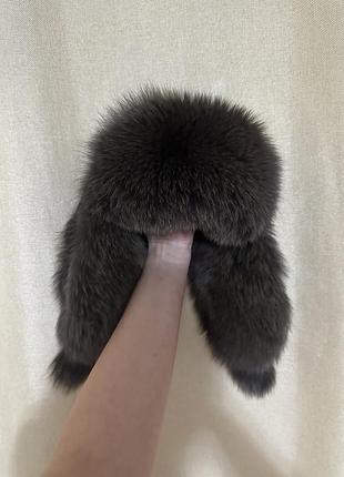 Шапка ушанка меховая писец коричневая
