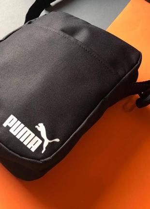 Сумка puma черного цвета / мужская спортивная сумка через плечо пума / барсетка puma2 фото