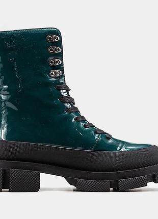 Женские ботинки зеленые both gao high boots байка