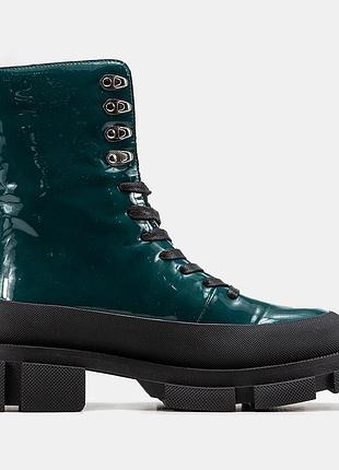 Женские ботинки зеленые both gao high boots байка