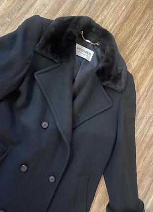 Винтажное двубортное пальто windsmoor шерстяное макси длинное оверсайз4 фото