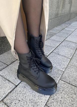 Dr. martens jadon triple black (термо)8 фото