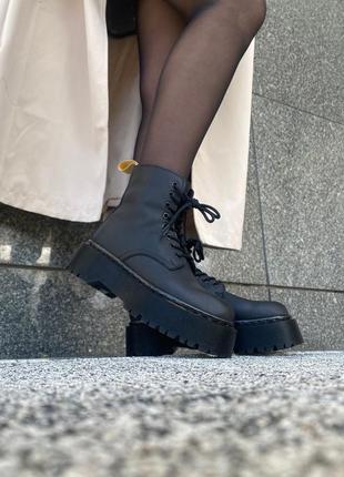 Dr. martens jadon triple black (хутро)2 фото