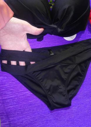 Сексуальный купальник чёрного цвета сексуальные плавки купальник с двойным пуш апом3 фото