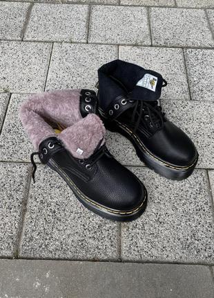 Dr. martens jadon black (хутро)3 фото