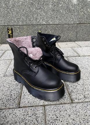 Dr. martens jadon black (хутро)4 фото