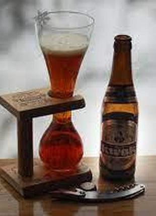 Бокал коллекционный для пива pauwel kwak 330ml с подставкой (паувел квак) бельгия2 фото