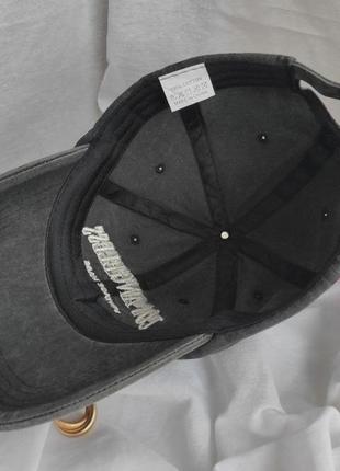 Бейсболка кепка жіноча чоловіча унісекс бавовняна варенка з написом los angeless ретро у вінтажному стилі сіра синя бежева-хакі бавовна cotton7 фото