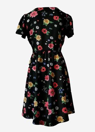 Цветочное платье сатин вискоза винтаж jndjska платье миди2 фото