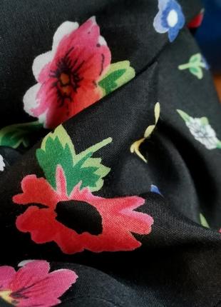 Цветочное платье сатин вискоза винтаж jndjska платье миди5 фото