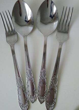 Посуда кухонные принадлежности ложки вилки ножи столовые и для чистки рыбы молоток для отбивных ссср7 фото