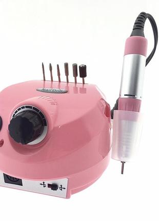Фрезер для манікюру zs 601, 35 тис. обертів без педалі рожевий3 фото