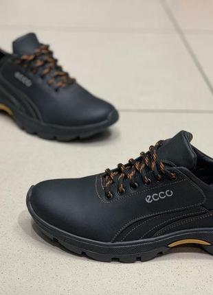 Ecco кожаные мужские кроссовки
