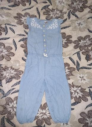 Джинсовый комбинезон 12-18м.