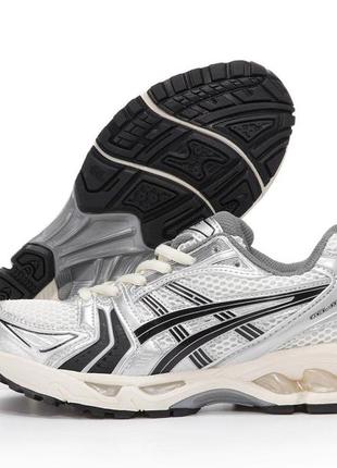 Мужские кроссовки asics gel-kayano 14 white silver black 41-42-43-44