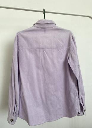 Вельветовая рубашка лилового цвета h&amp;m2 фото