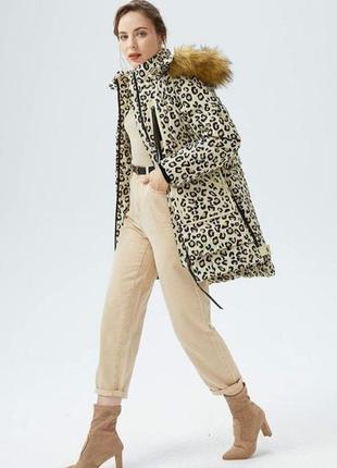 Canada goose пуховик новый пуховик пуховое пальто пуховая куртка тигровый принт люкс бренда