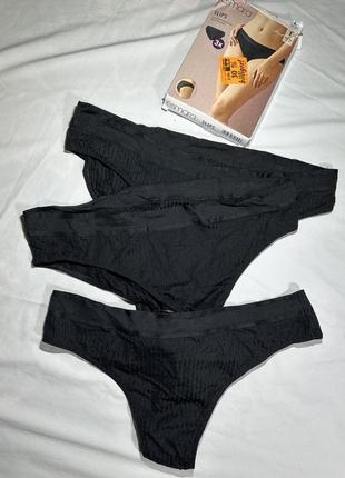 Комплект из 3 трусиков слипов рубчик синтетика esmara l