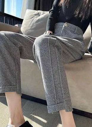 Штани кашеміровий 3 кольори актуальные штаны беж мокко графит