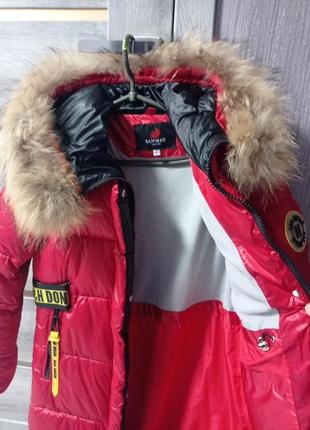 Куртка довга зимова (утеплювач холофайбер) для дівчинки3 фото