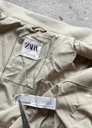 Zara man water repellent bomber jacket full zip бомбер, куртка10 фото