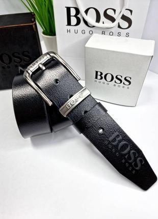 Ремінь пояс чоловічий шкіряний в стилі boss / ремень мужской кожаный в стиле boss