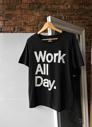 H&amp;m work all day men’s black t-shirt футболка