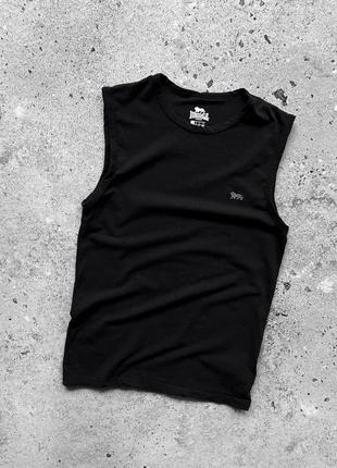 Lonsdale london women’s black sleeveless tank top жіноча, чорна майка