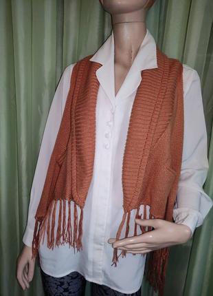 Жилет теракотовий "topshop" , uk 10