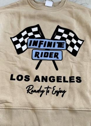 Батник zara свитшот zara на 13/14 лет, кофта zara утеплений світшот на 13/14 років. рукав оверсайз.4 фото