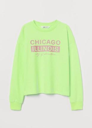 Кофта свитшот hm на девочку 10/12 лет, світшот кофта для дівчинки бренд h&amp;m  стильный свитшот для девочки