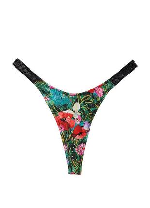 Купальник раздельный женский victoria's secret shine strap triangle bikini со стразами l цветочный5 фото