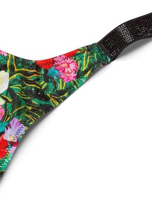 Купальник раздельный женский victoria's secret shine strap triangle bikini со стразами l цветочный6 фото