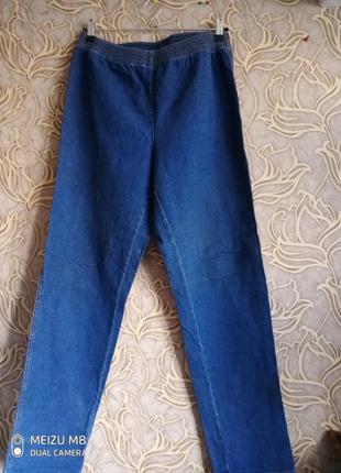 (837) чудові стрейчеві джинси denim style на гумці/розмір s/m
