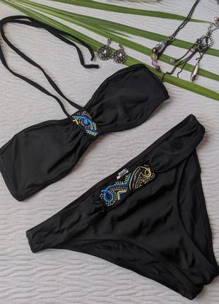 Чорний роздільний купальник 12/40