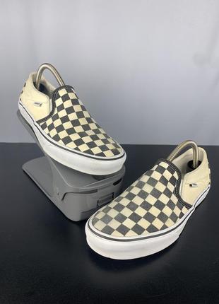 Кеды слипоны в шашки vans клетку