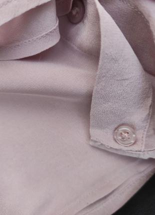 Uniqlo шелковая очень красивая пудрово розовая блуза6 фото