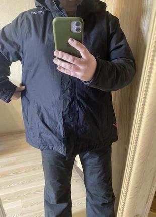 Чёрная спортивная термо  как лыжная курточка ветровка осень- весна 54 о4 фото