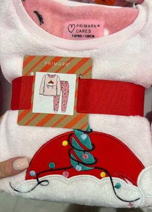 Флісова піжама домашній костюм primark новорічна3 фото