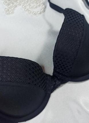 Брендовый базовый черный бюстгальтер из модала calvin klein3 фото