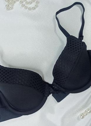 Брендовый базовый черный бюстгальтер из модала calvin klein4 фото