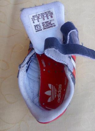 🌟 фирменные детские пинетки кроссовки от бренда adidas, р.19 код w19206 фото