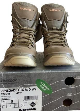 Черевики lowa renegade gtx mid ws  sand/apricot eu38